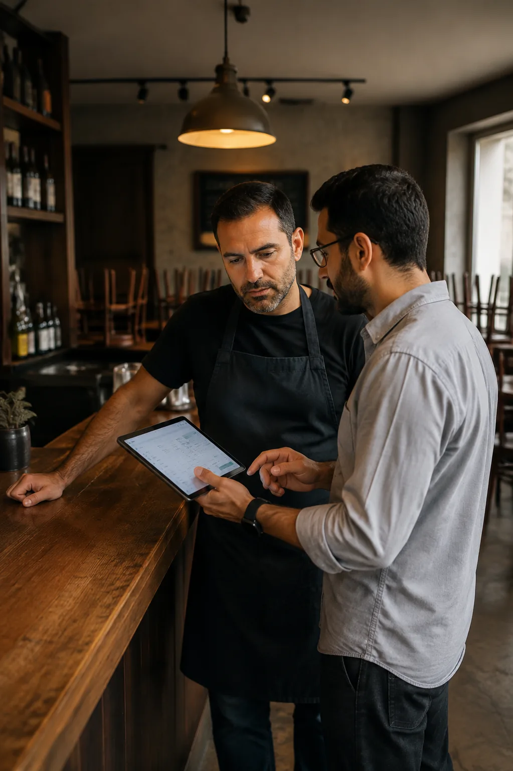 The Kassenta team working alongside restaurant staff